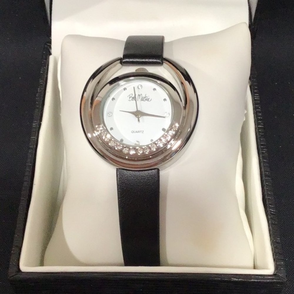 Bob Mackie Ladies Quartz Watch Silver Tone ~ NEW IN BOX